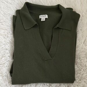 J. Crew Women's V-Neck Sweater in Forest Green